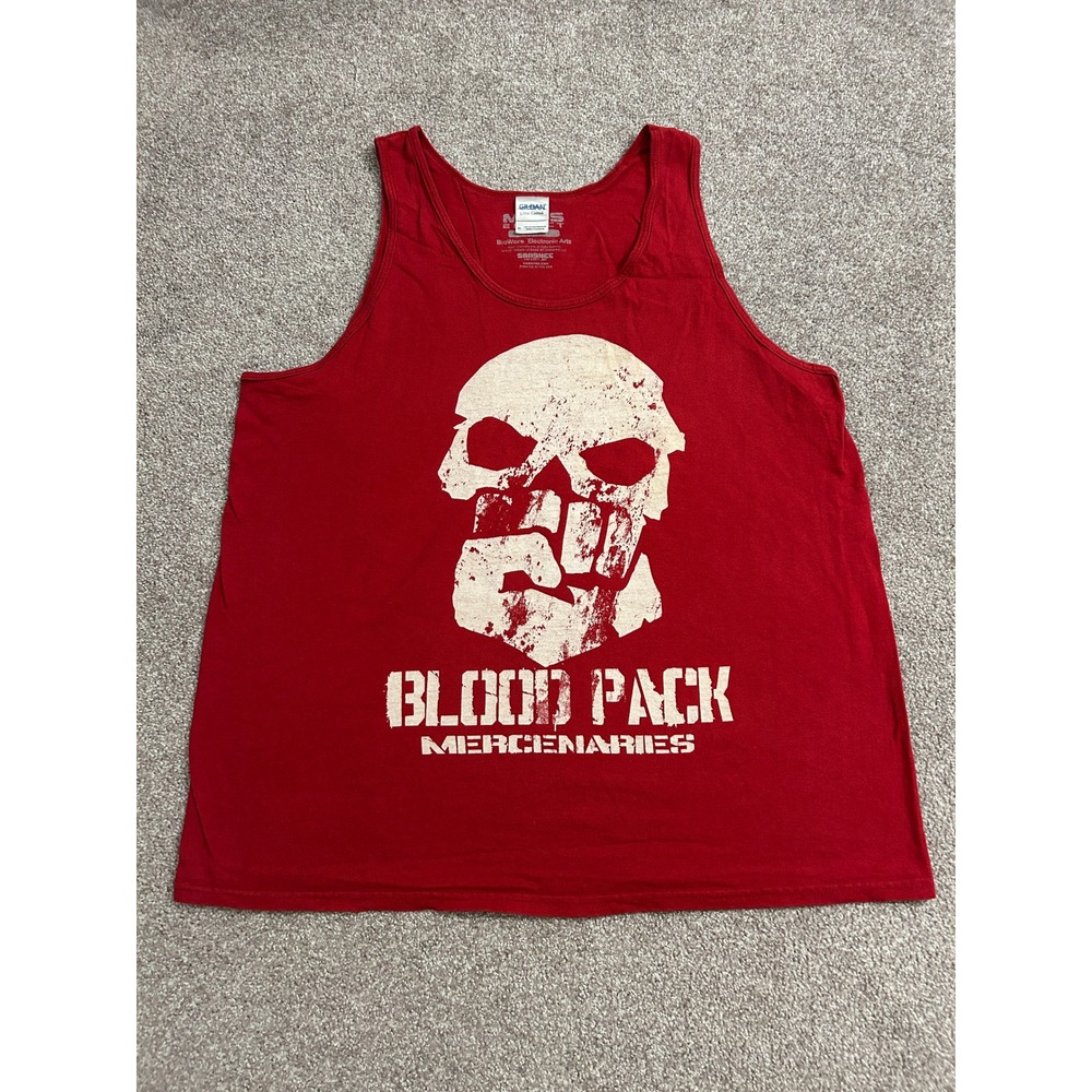 Sanshee Mass Effect Blood Pack Tank Top Unisex XL Red Excellent Graphic Tee